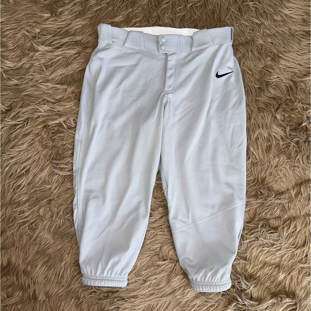 New Nike Team Women's Athletic Softball Capris Gray size M